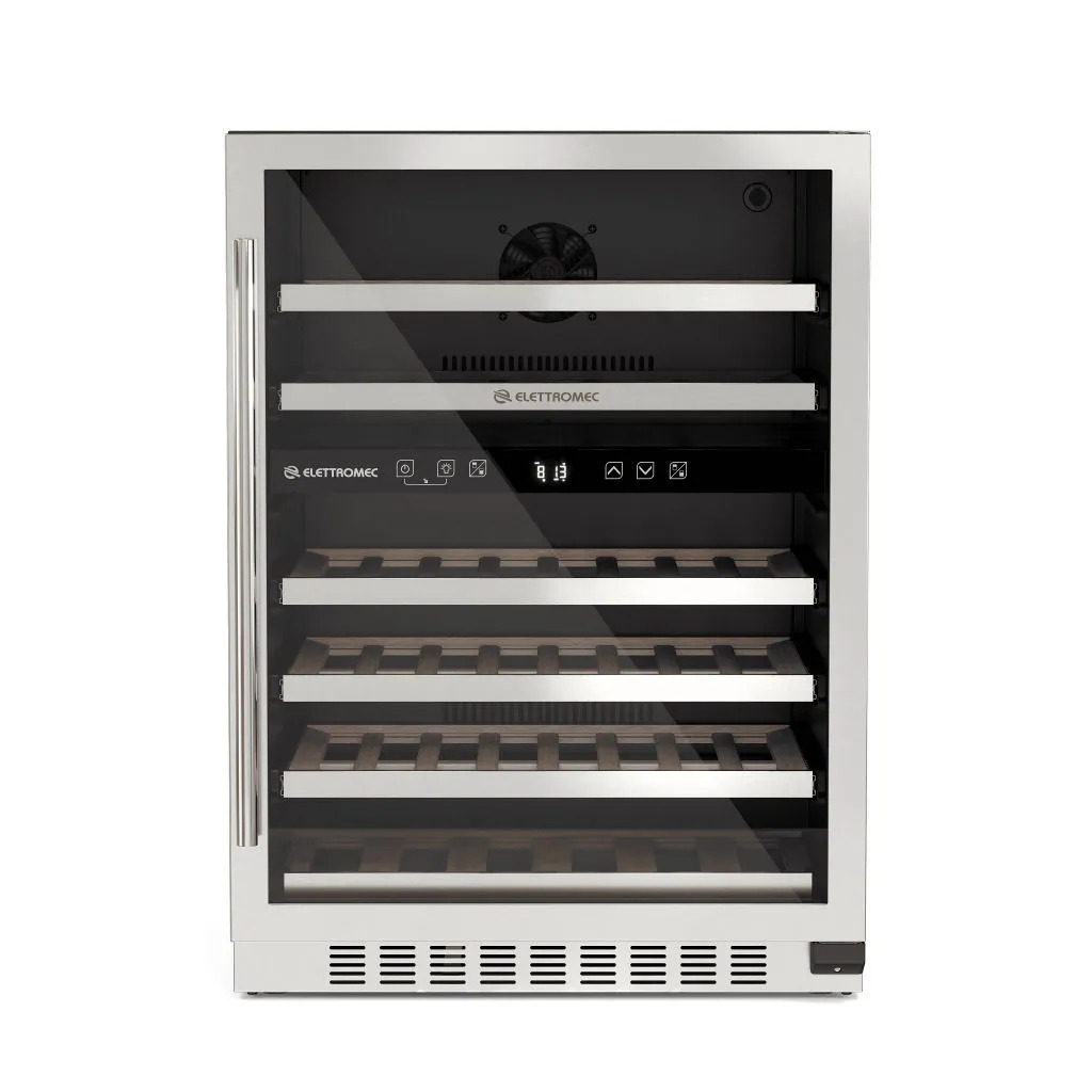 Adega Inox 44 garrafas Dual Zone Built-In Connect Elettromec
